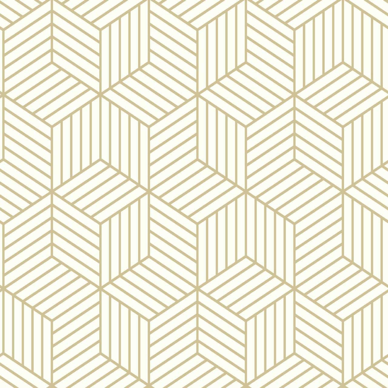 RoomMates Stripped Hexagon Peel & Stick Wallpaper